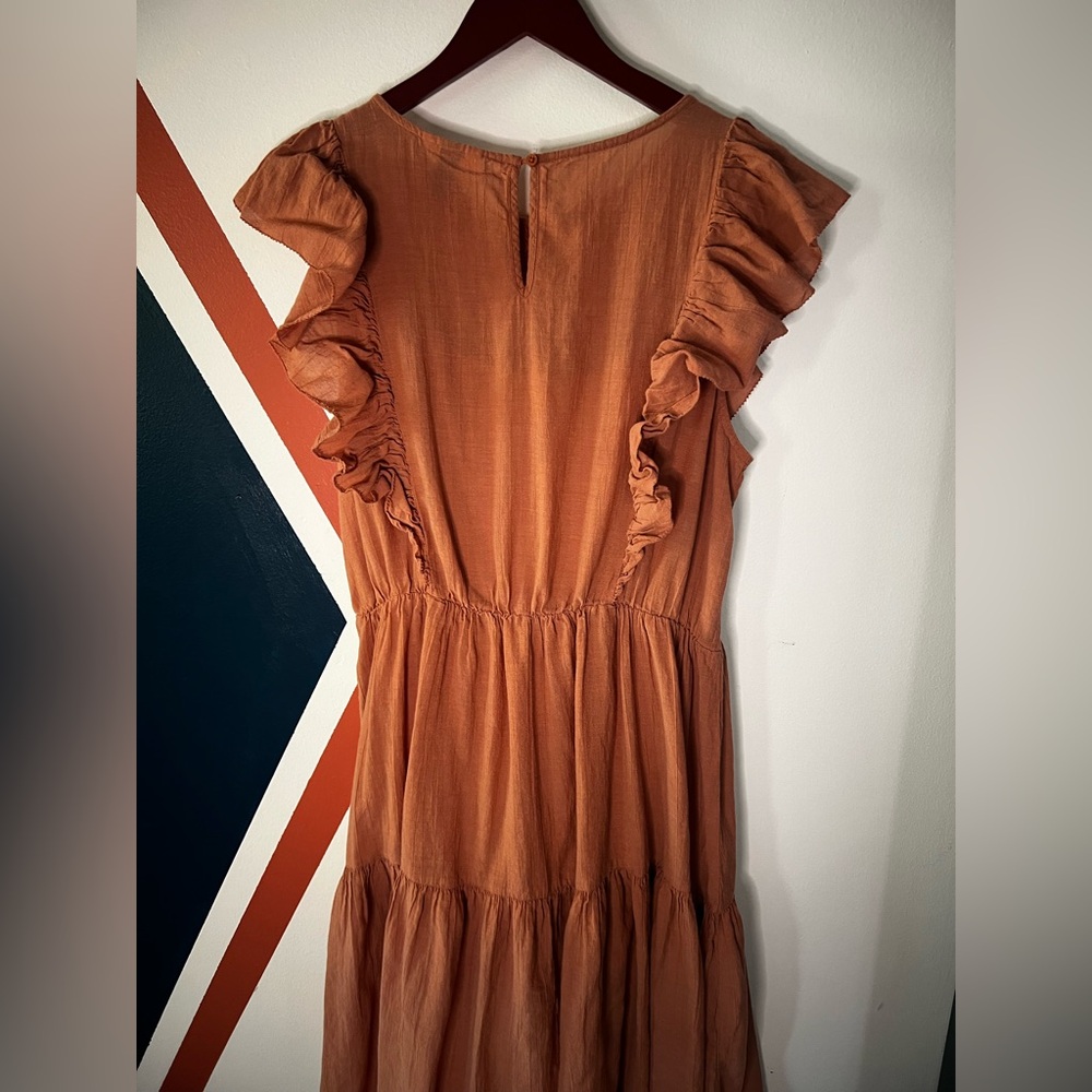 Universal Thread Rust Tiered Ruffle Maxi Dress - Picture 5 of 5